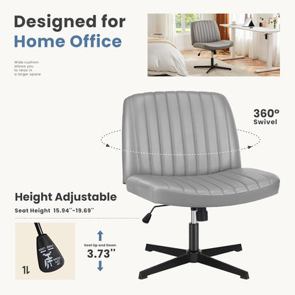 DUMOS Criss Cross Chair Legged Office Wide Comfy Desk Seat