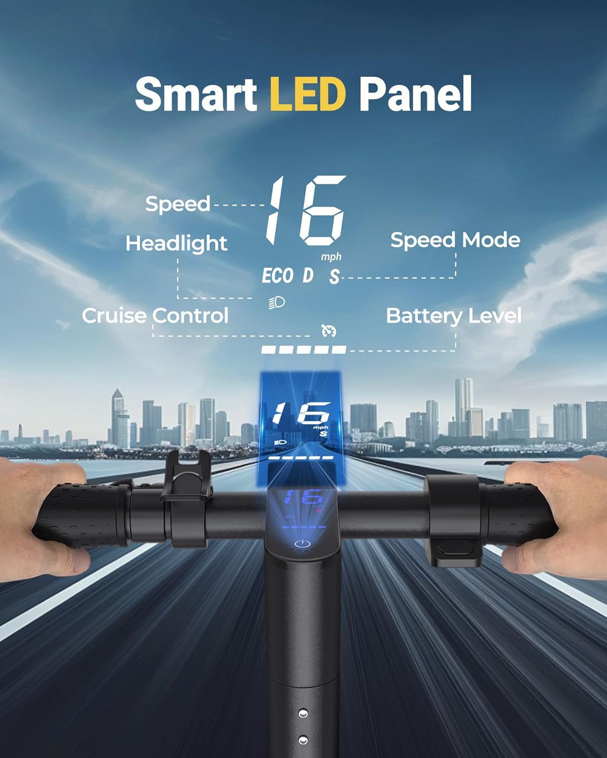 Electric Scooter for Adults 8.5/10/14" Tires, 19/22Mph, 350W/500W Motor