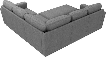 Modular L-Shaped Sleeper Sofa with Pull-Out Bed and Storage