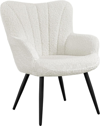 Yaheetech PU Leather Armchair Modern Accent Chair with Metal Legs
