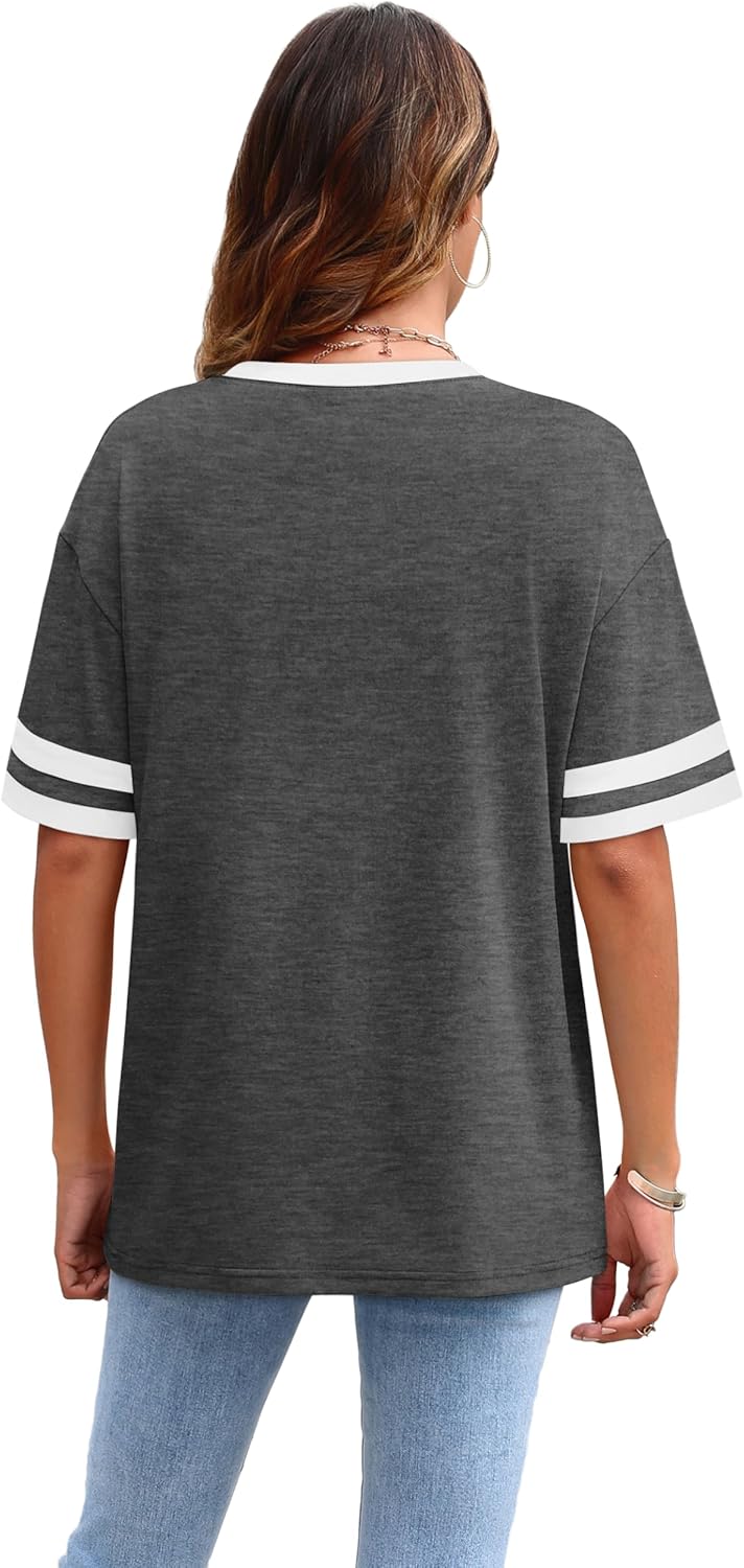 Womens T Shirts Loose Fit Short Sleeve Tees