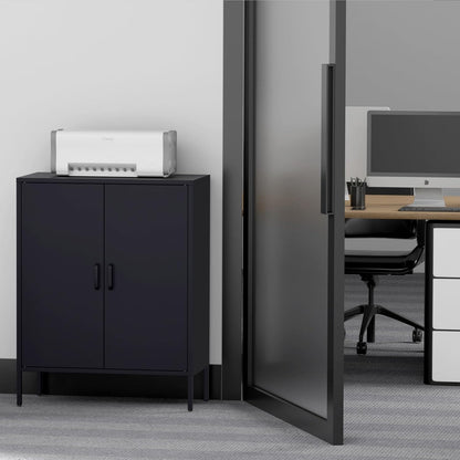 2 Door Storage Sideboard Metal Storage Cabinet with 2 Adjustable Shelf