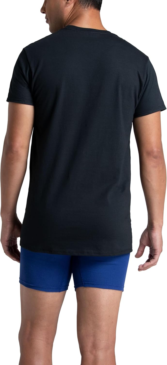 Men's Crew Tee Undershirts Moisture Wicking & Tag Free Comfy Outfits