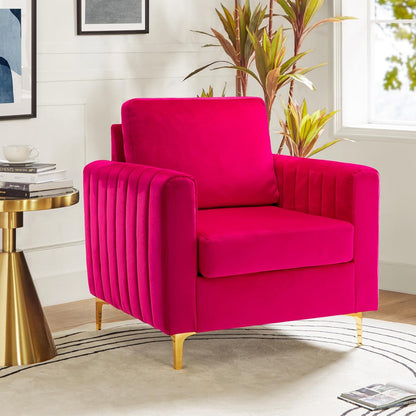 HULALA HOME Velvet Accent Club Chairs Set of 2