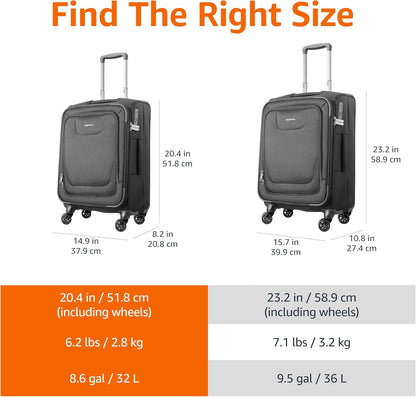 20" Luggage, Softside Suitcase With TSA Lock