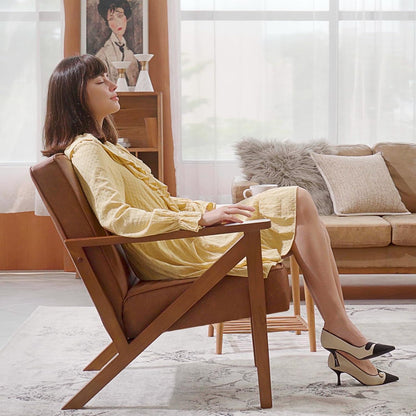 Yaheetech Accent Chair Armchair with Strong Wood Frame
