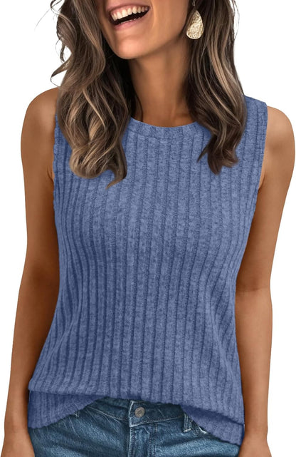 Womens Tank Tops Sleeveless Tunic Summer Basic Soft Casual Trendy Vacation Outfits