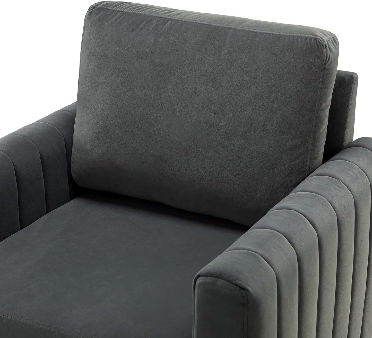HULALA HOME Velvet Accent Club Chairs Set of 2