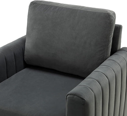 HULALA HOME Velvet Accent Club Chairs Set of 2