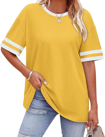 Womens T Shirts Loose Fit Short Sleeve Tees