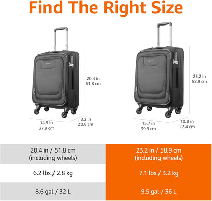 20" Luggage, Softside Suitcase With TSA Lock