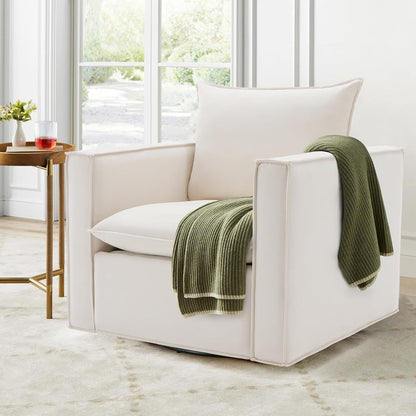 COLAMY Swivel Accent Chair Set 34 Inches Wide Upholstered Arm Chair