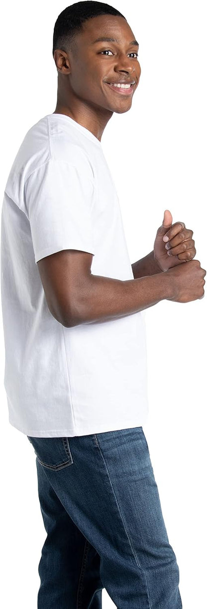 Men's Crew Tee Undershirts Moisture Wicking & Tag Free Comfy Outfits