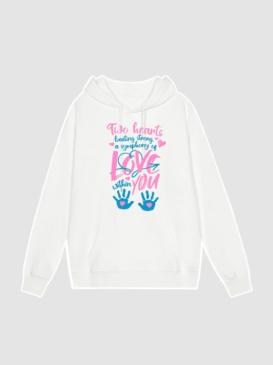 Two Hearts Beating Strong Graphic Hoodie