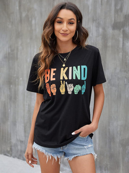 Womens Be Kind Shirt Short Sleeve Graphic Tees