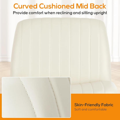 DUMOS Criss Cross Chair Legged Office Wide Comfy Desk Seat