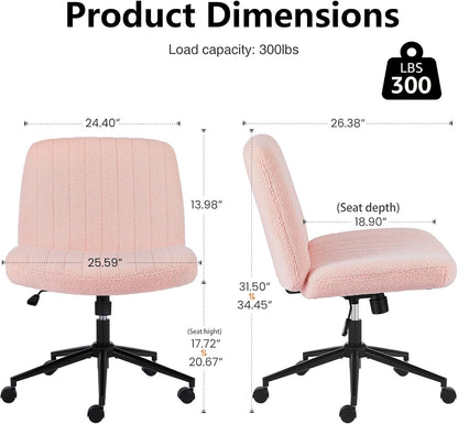 DUMOS Criss Cross Chair Legged Office Wide Comfy Desk Seat