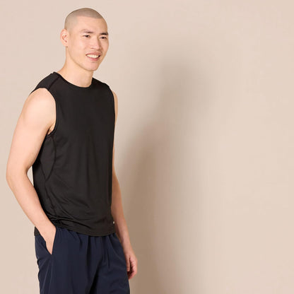 Essentials Men's Active Quick Dry Tech Stretch Lightweight Sleeveless Muscle Shirt