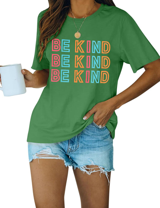 Womens Be Kind Shirt Short Sleeve Graphic Tees