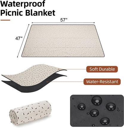 19Pcs Picnic Basket for 2 with Blanket