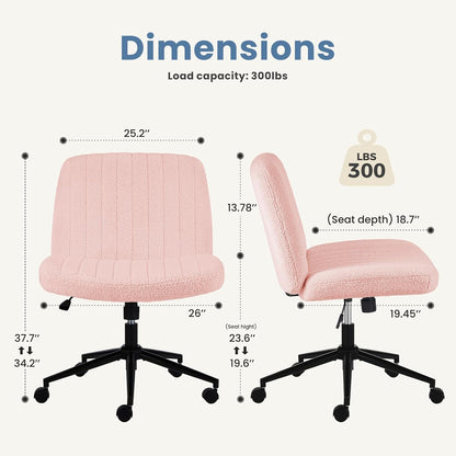 DUMOS Criss Cross Chair Legged Office Wide Comfy Desk Seat