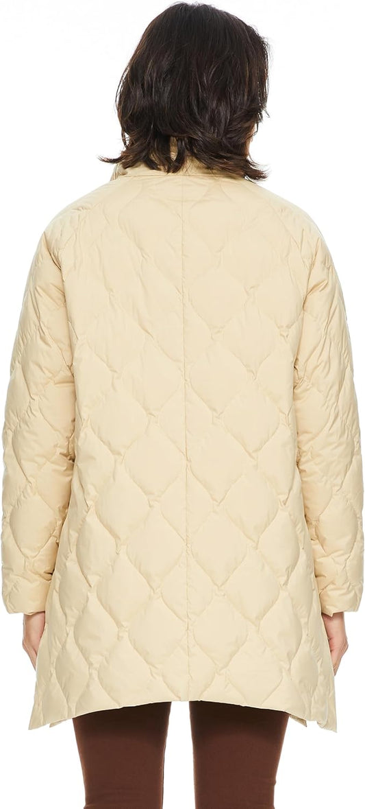 Women’s Oversized Quilted Down Jacket Lightweight Puffer Coat
