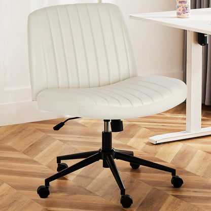 DUMOS Criss Cross Chair Legged Office Wide Comfy Desk Seat