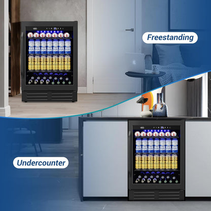 24 Inch Beverage Refrigerator Outdoor Under Counter Beverage Cooler for Patio