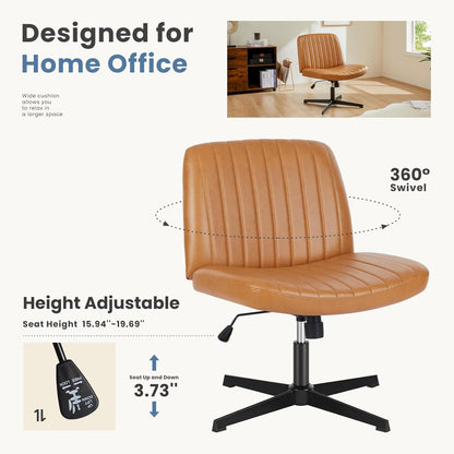 DUMOS Criss Cross Chair Legged Office Wide Comfy Desk Seat