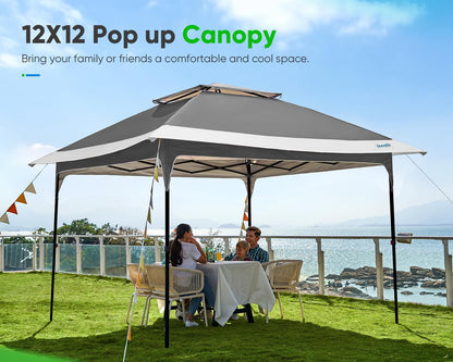 10x10FT Instant Canopy Tent – UV Protective Pop-Up Shelter for Backyard Patio or Camping