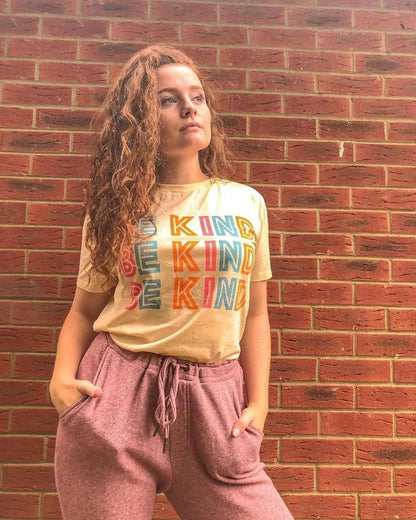 Womens Be Kind Shirt Short Sleeve Graphic Tees