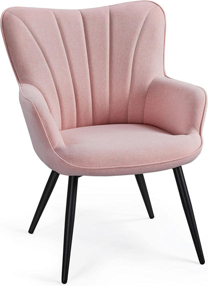 Yaheetech PU Leather Armchair Modern Accent Chair with Metal Legs