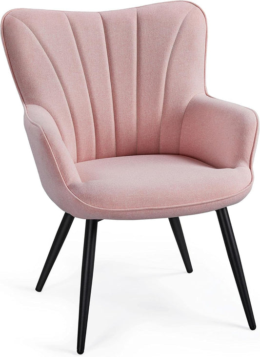 Yaheetech PU Leather Armchair Modern Accent Chair with Metal Legs