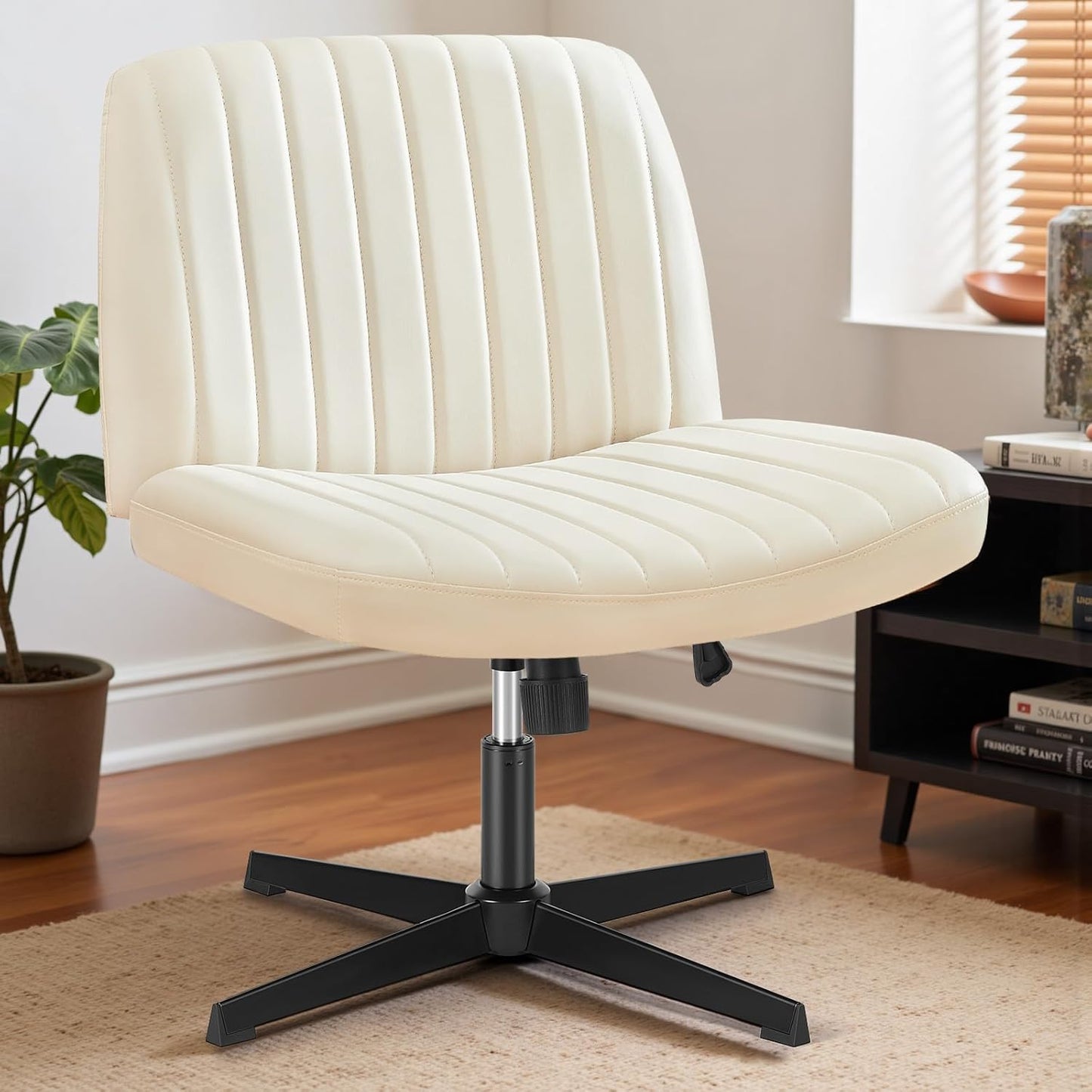 DUMOS Criss Cross Chair Legged Office Wide Comfy Desk Seat