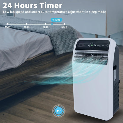 10,000 BTU Portable AC Wi-Fi Dehumidifier Fan Timer for 300 Sq.Ft with Window Kit
