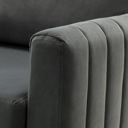 HULALA HOME Velvet Accent Club Chairs Set of 2