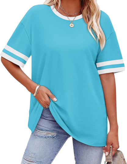 Womens T Shirts Loose Fit Short Sleeve Tees