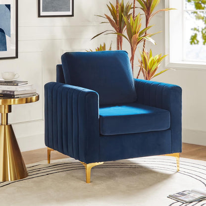 HULALA HOME Velvet Accent Club Chairs Set of 2