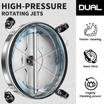 14" Pressure Washer Surface Cleaner with 4 Wheels