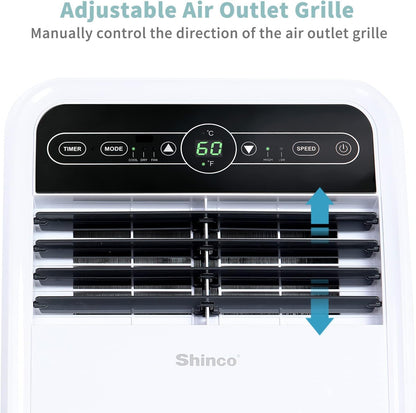 10,000 BTU Portable AC Wi-Fi Dehumidifier Fan Timer for 300 Sq.Ft with Window Kit
