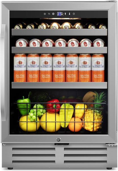 24 Inch Beverage Refrigerator Outdoor Under Counter Beverage Cooler for Patio