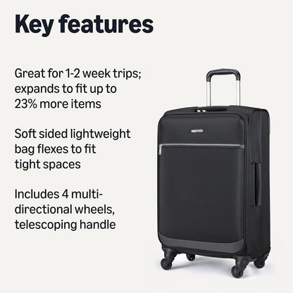 20" Luggage, Softside Suitcase With TSA Lock