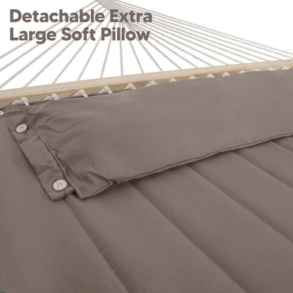 2 Person Hammock with Stand Heavy Duty Portable Dark Grey