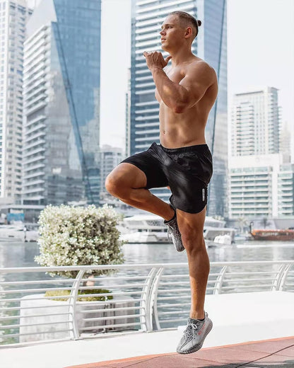 2 Pack Mens Workout Athletic Shorts 7 inch Inseam Quick Dry Hiking Shorts Men Lightweight Sports Gym Shorts Running