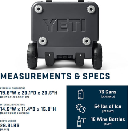 Roadie 48 Wheeled Cooler with Retractable Periscope Handle