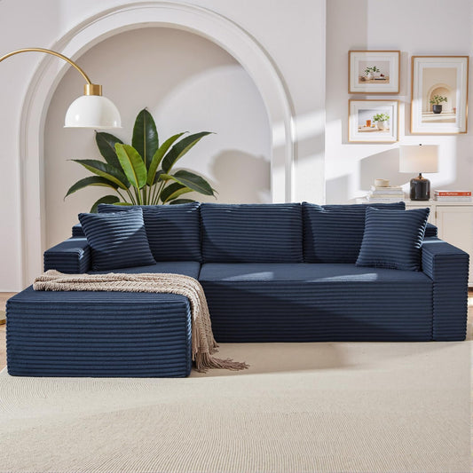 105 Inch Cloud Sectional Couch with Deep Seat