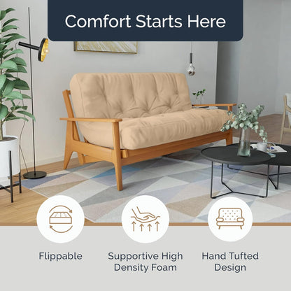 10 Inch Full Size Memory Foam Futon Mattress Mineral Blue
