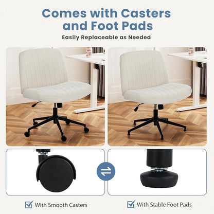 DUMOS Criss Cross Chair Legged Office Wide Comfy Desk Seat