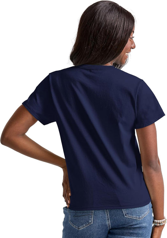 Cotton Crewneck Tee, Classic Fit T-Shirt for Women