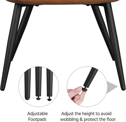 Yaheetech PU Leather Armchair Modern Accent Chair with Metal Legs